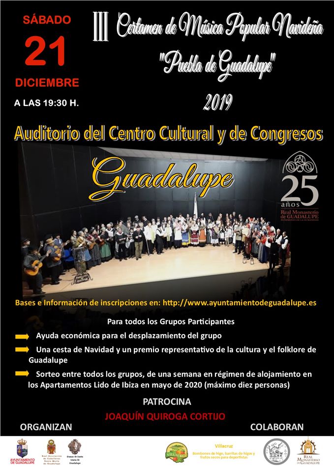 III Certamen de música popular navideña - Guadalupe (Cáceres)