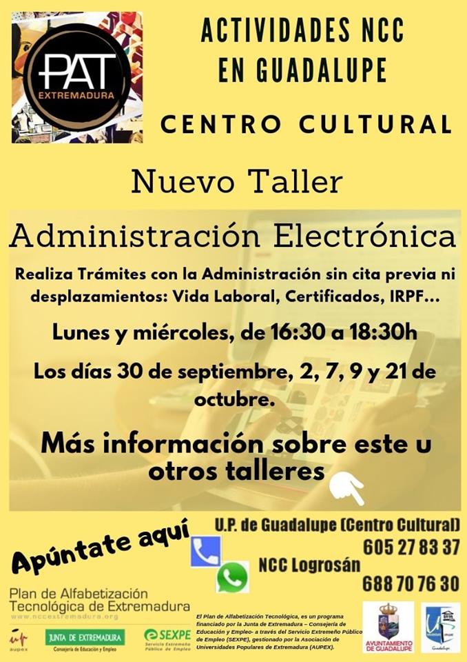 Taller de administración electrónica 2019 - Guadalupe (Cáceres)