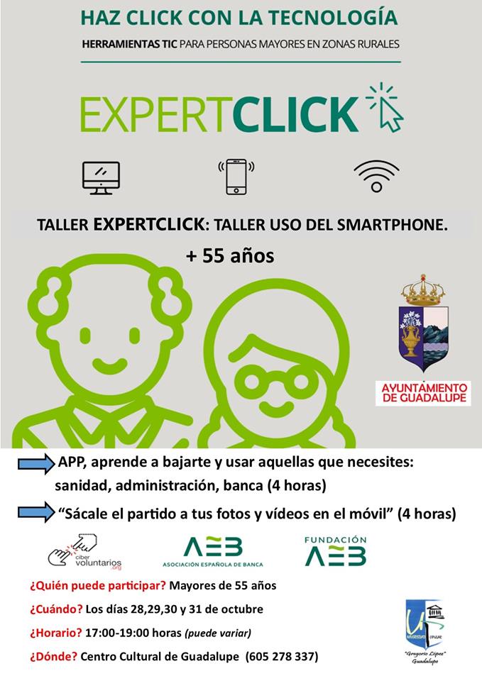 Taller de expertclick 2019 - Guadalupe (Cáceres)