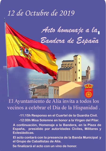 Acto homenaje a la Bandera de España 2019 - Alía (Cáceres)