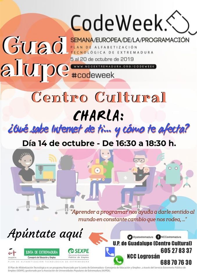 Charla sobre internet 2019 - Guadalupe (Cáceres)