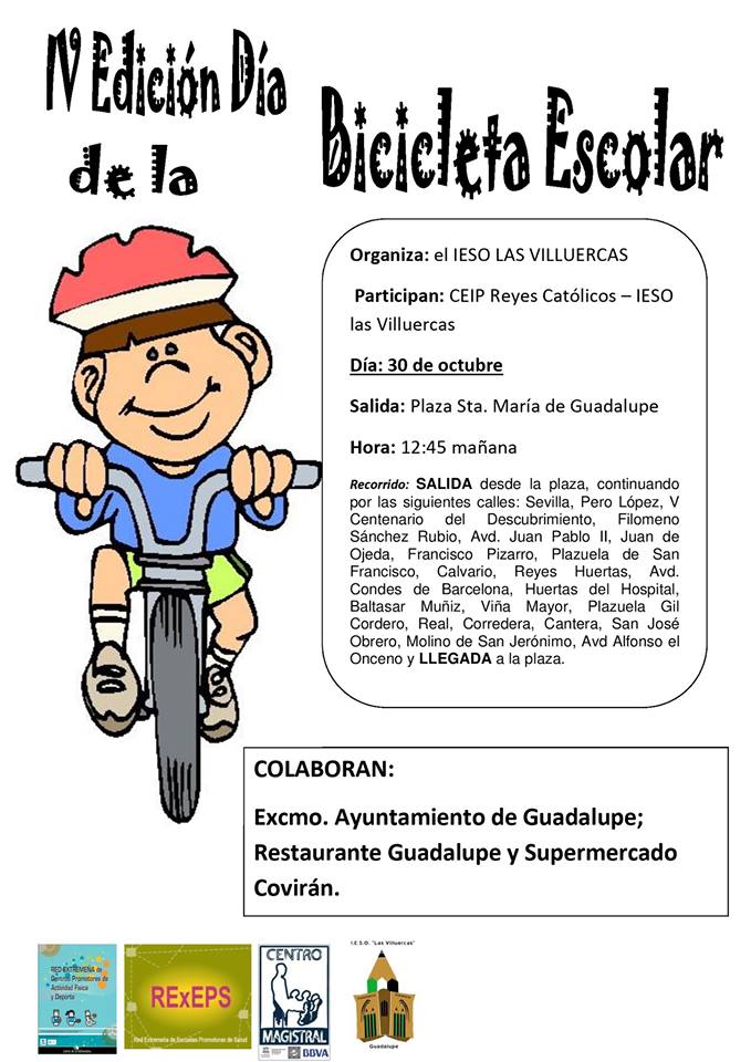 IV Día de la bicicleta escolar - Guadalupe (Cáceres)