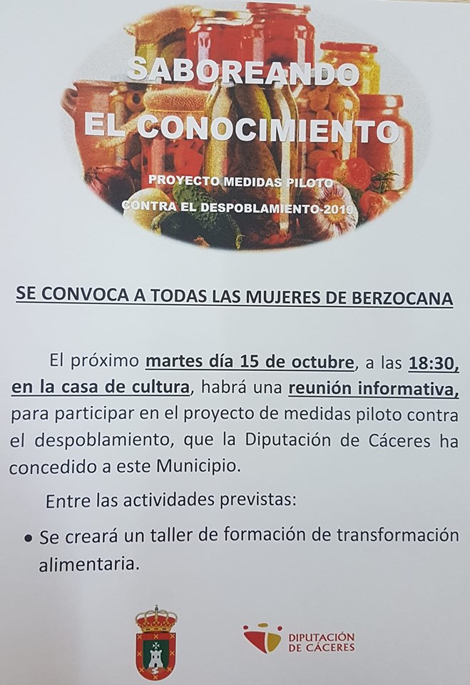 Reunión informativa contra el despoblamiento 2019 - Berzocana (Cáceres)