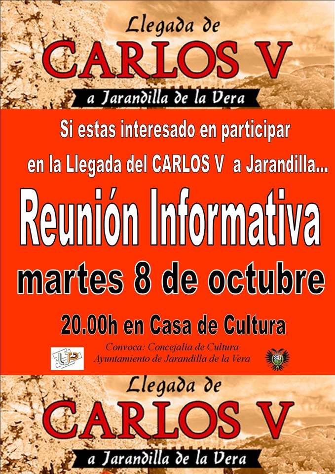 Reunión informativa sobre la llegada de Carlos V 2019 - Jarandilla de la Vera (Cáceres)