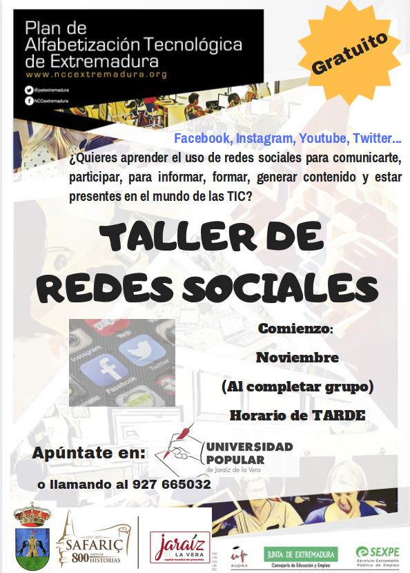 Taller de redes sociales 2019 - Jaraíz de la Vera (Cáceres)