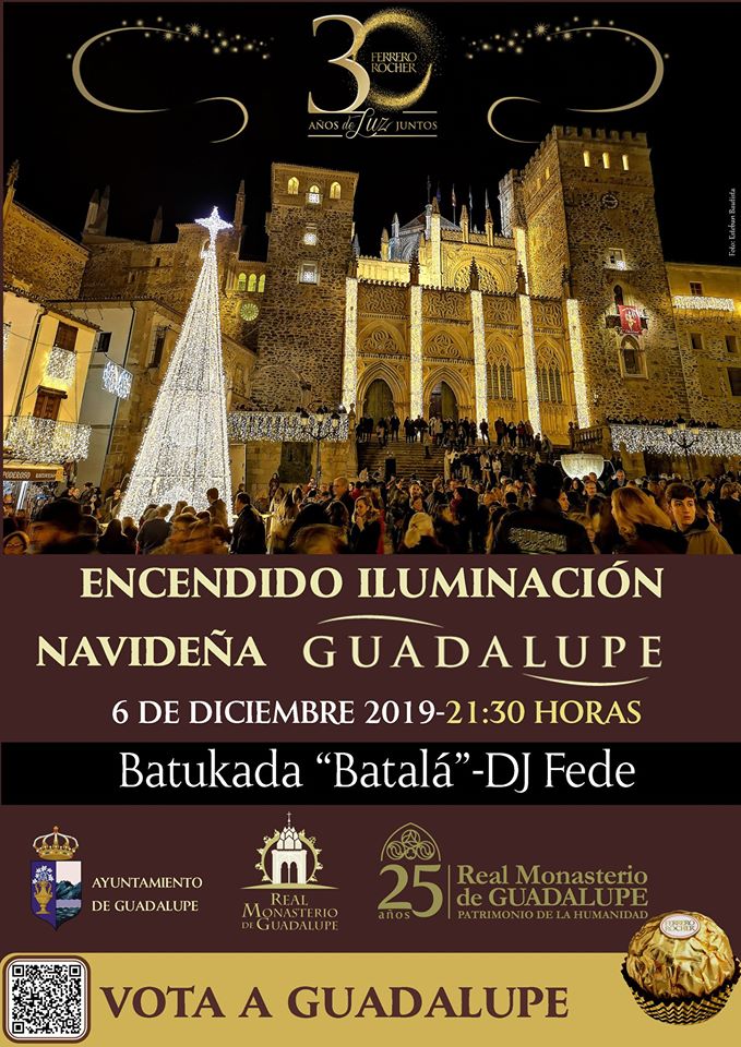 Encendido iluminación navideña 2019 - Guadalupe (Cáceres)