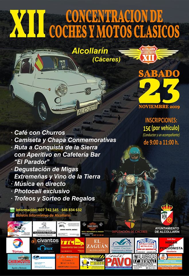 XII Concentración de coches y motos clásicos - Alcollarín (Cáceres) 1