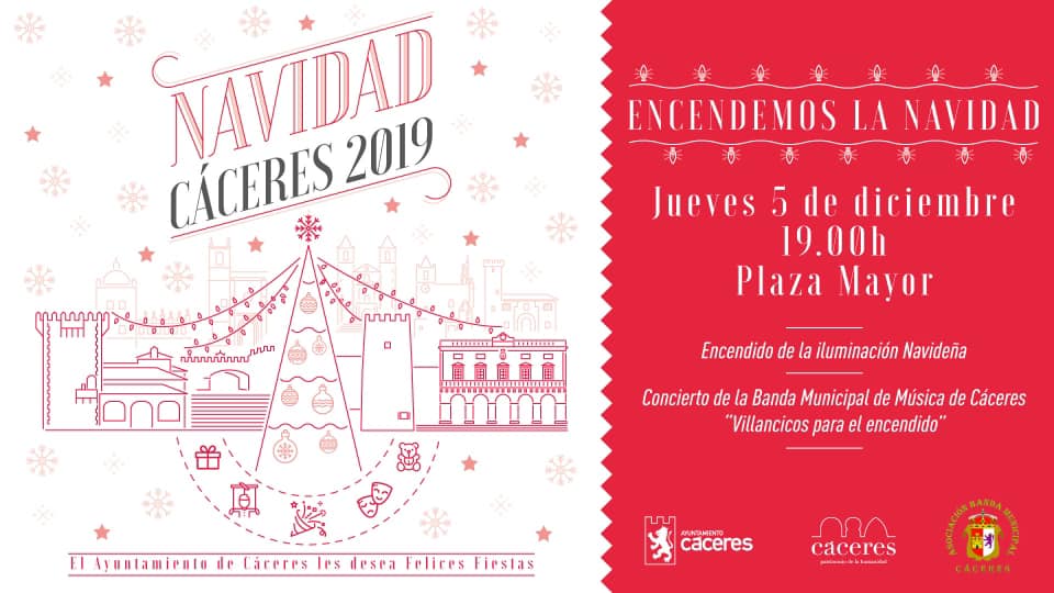 Encendido de la iluminación navideña 2019 - Cáceres