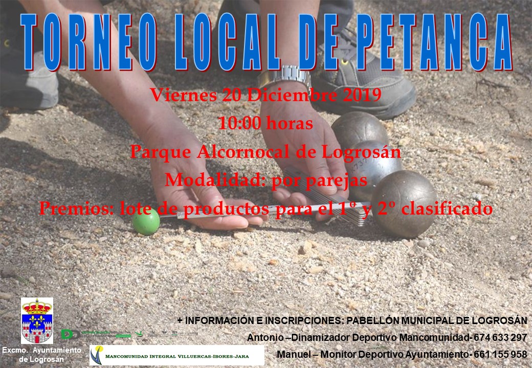 Torneo local de petanca 2019 - Logrosán (Cáceres)