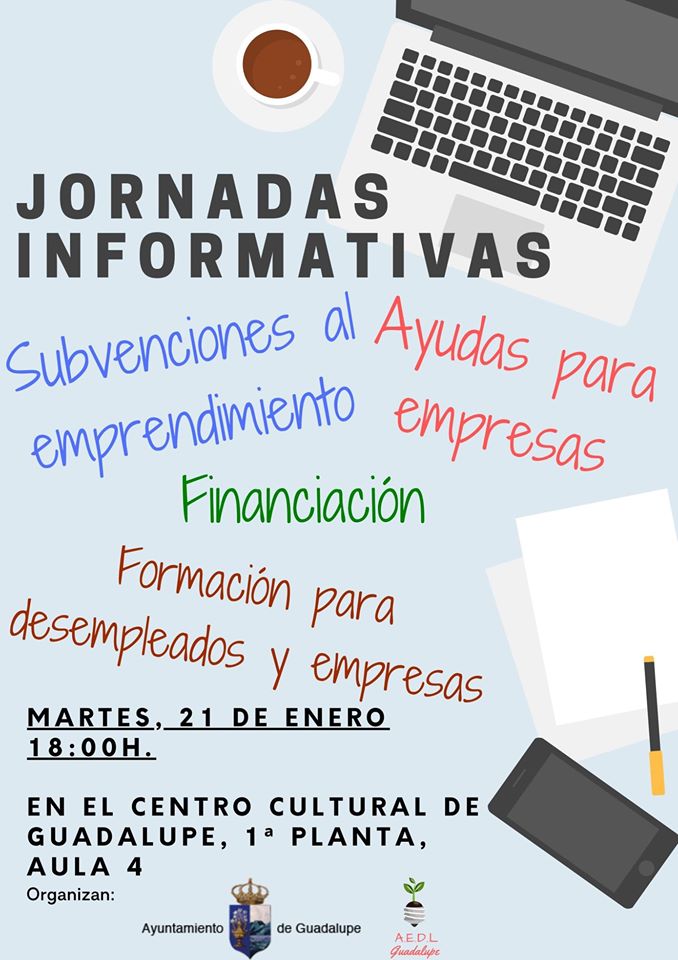 Jornadas informativas para empresas y emprendedores enero 2020 - Guadalupe (Cáceres)