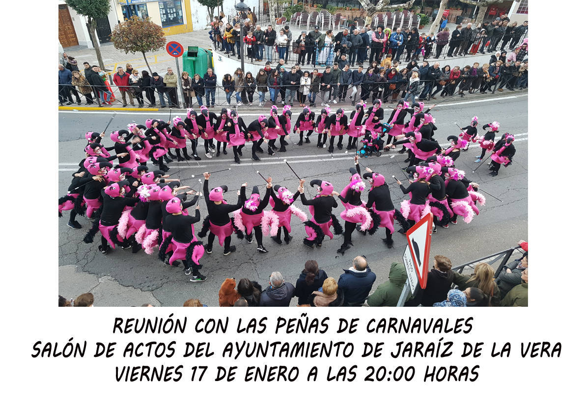 Reunión con las peñas de Carnavales 2020 - Jaraíz de la Vera (Cáceres)