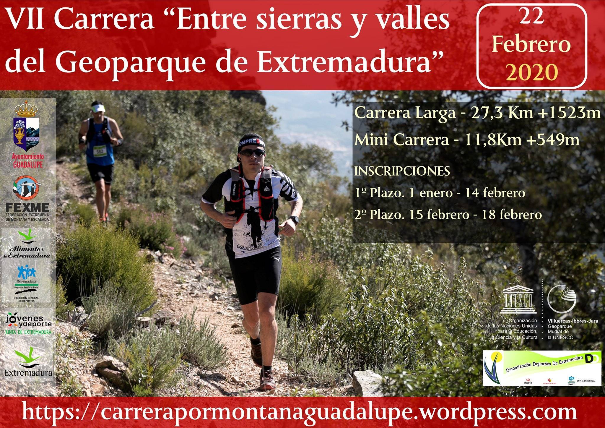 VII Carrera Entre sierras y valles del Geoparque de Extremadura - Guadalupe (Cáceres)