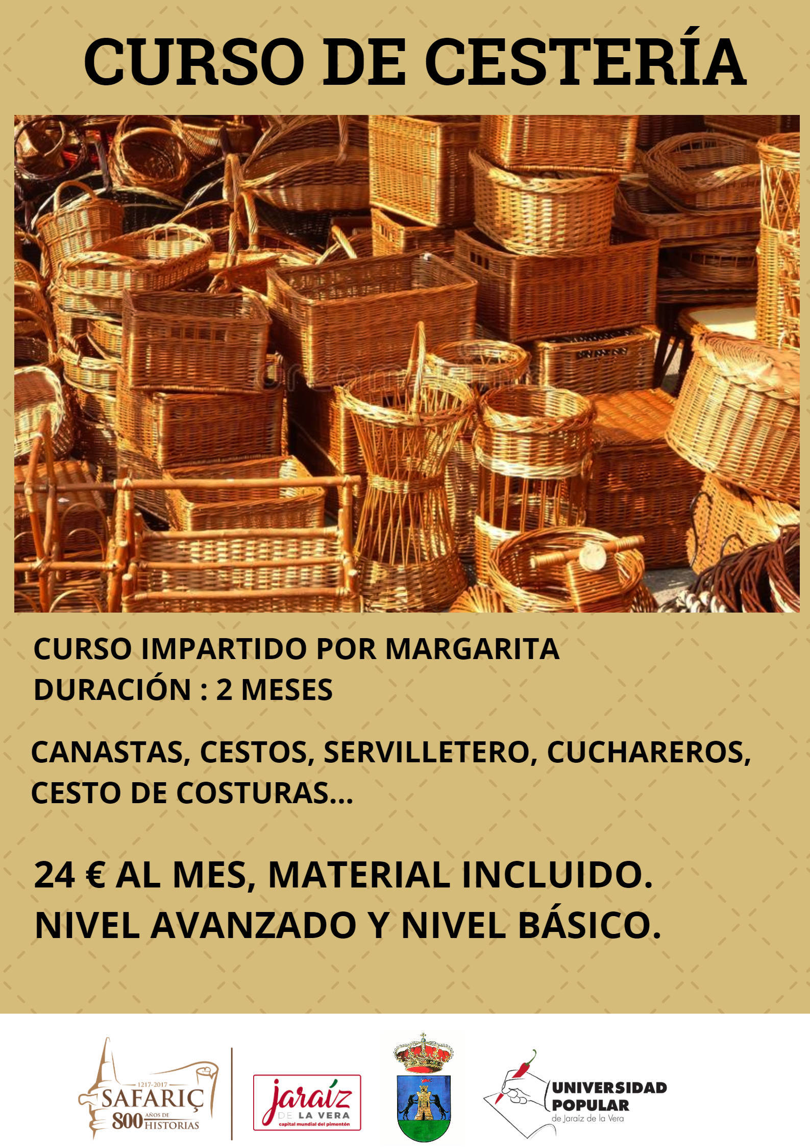 Curso de cestería 2020 - Jaraíz de la Vera (Cáceres)