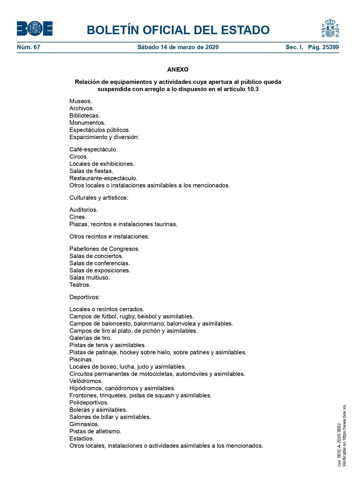 Medidas estado de alarma por el coronavirus 2020 10