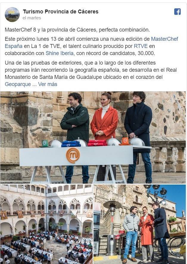 Comienza MasterChef 8 y una de las pruebas fue rodada en Guadalupe (Cáceres)