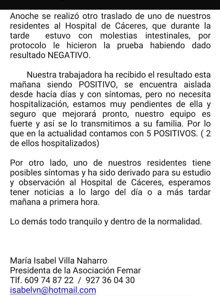 Décimo positivo por coronavirus en Logrosán (Cáceres) 2020