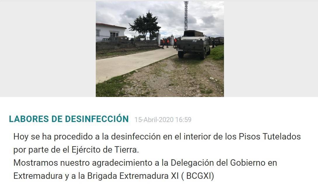 El Ejército de Tierra desinfecta Torremocha (Cáceres) por coronavirus 2020
