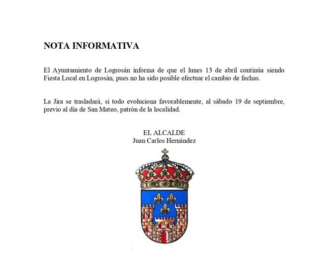 La Jira de Logrosán (Cáceres) se celebrará el 19 de septiembre de 2020