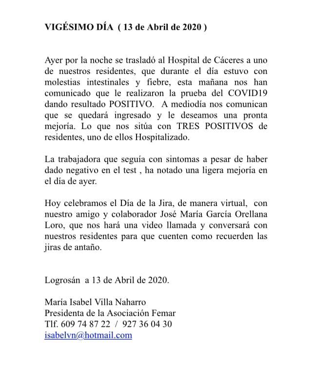 Octavo y noveno positivo por coronavirus en Logrosán (Cáceres) 2020 1