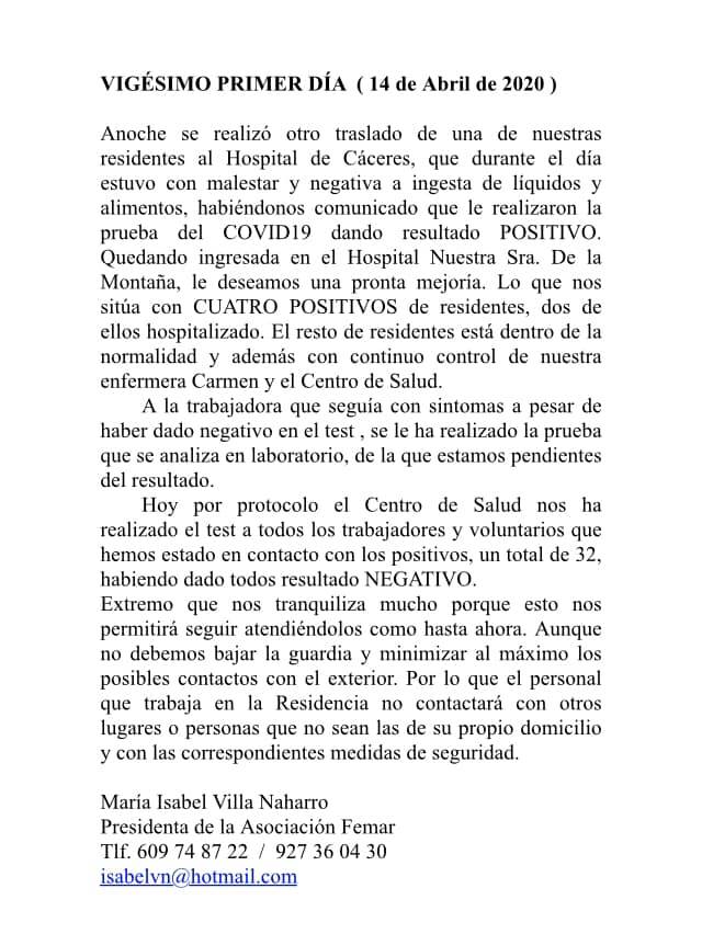 Octavo y noveno positivo por coronavirus en Logrosán (Cáceres) 2020 2