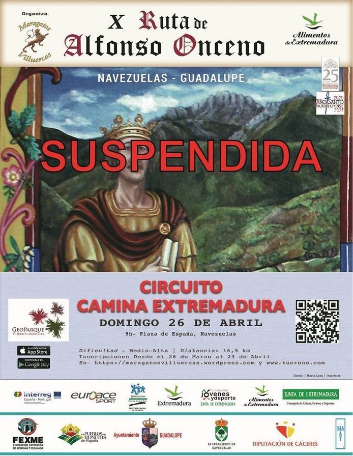 Suspendida la X Ruta de Alfonso Onceno - Navezuelas (Cáceres), Guadalupe (Cáceres)