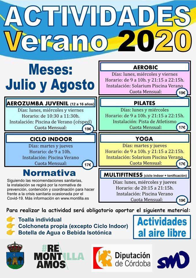 Actividades de verano 2020 - Montilla (Córdoba)