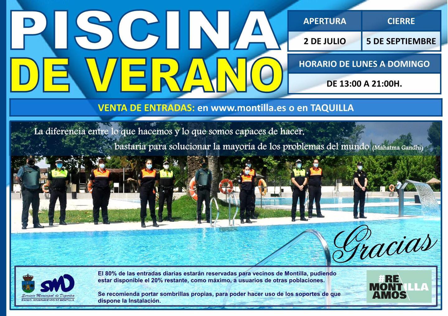 Apertura de la piscina 2020 - Montilla (Córdoba)