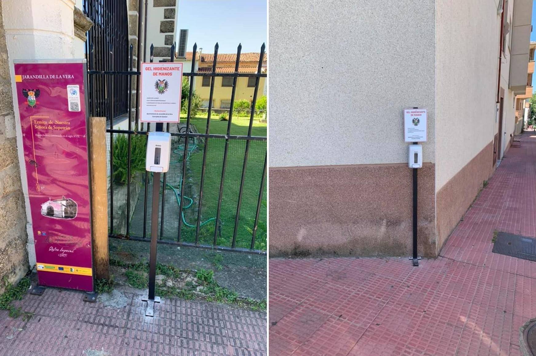 Se instalan 100 puntos de desinfección de manos 2020 - Jarandilla de la Vera (Cáceres)