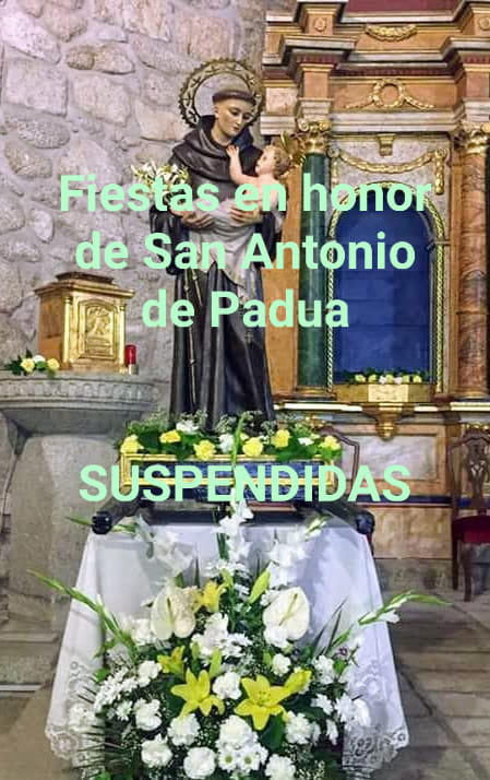 Se suspenden las fiestas en honor de San Antonio de Padua 2020 - Fresnedilla (Ávila)