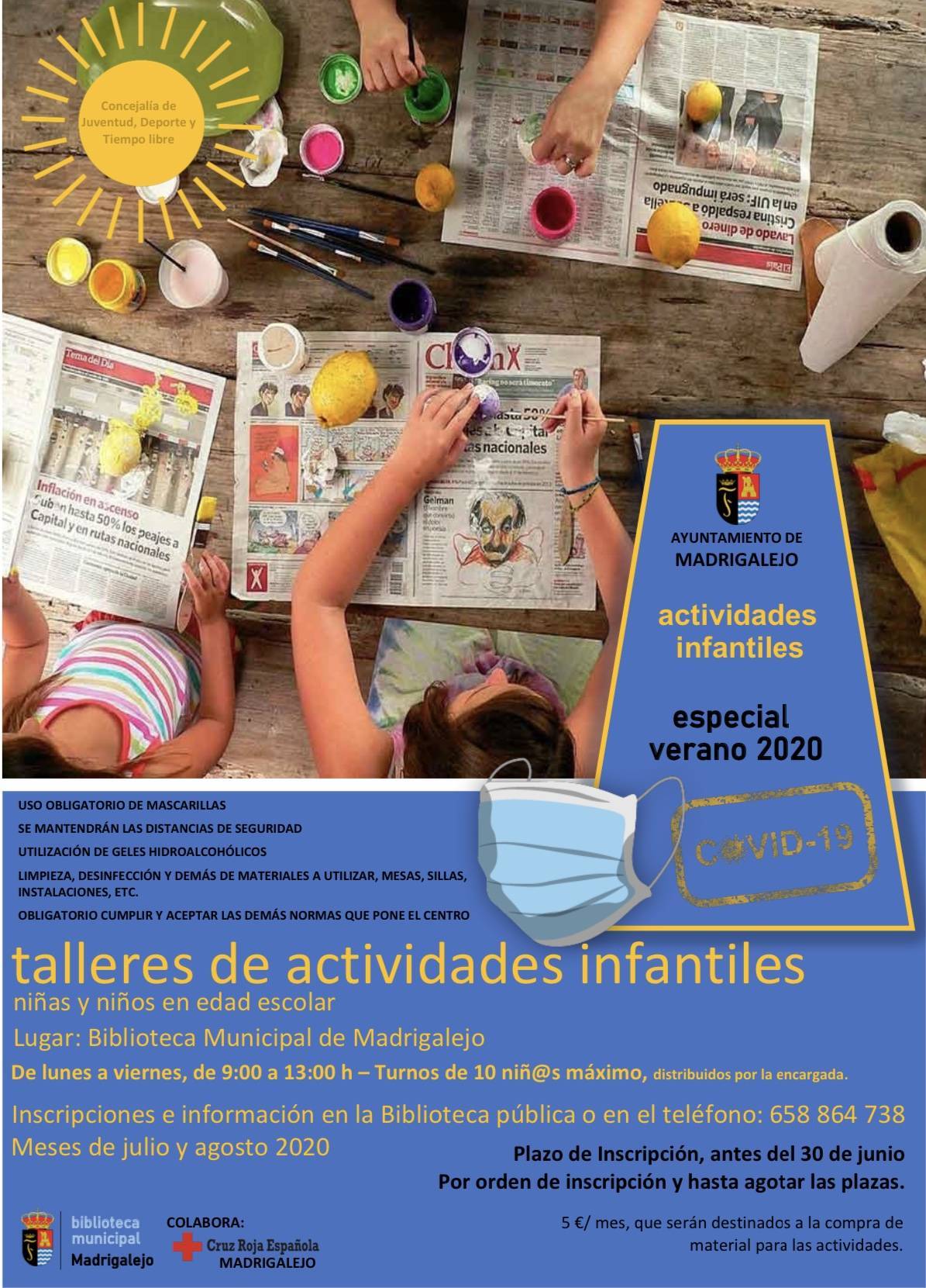 Taller de actividades infantiles verano 2020 - Madrigalejo (Cáceres)