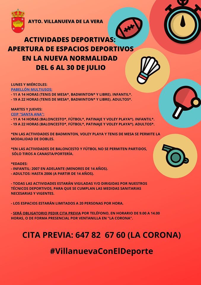 Actividades deportivas julio 2020 - Villanueva de la Vera (Cáceres) 2