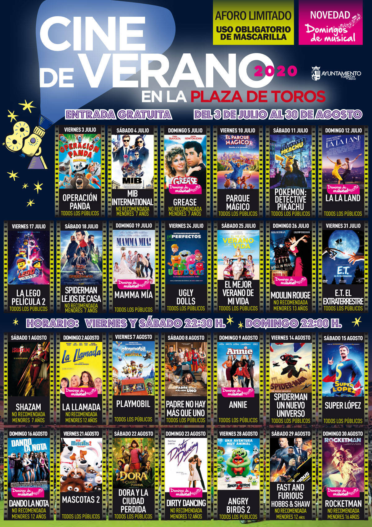 Cine de verano 2020 - Torrejón de Ardoz (Madrid)