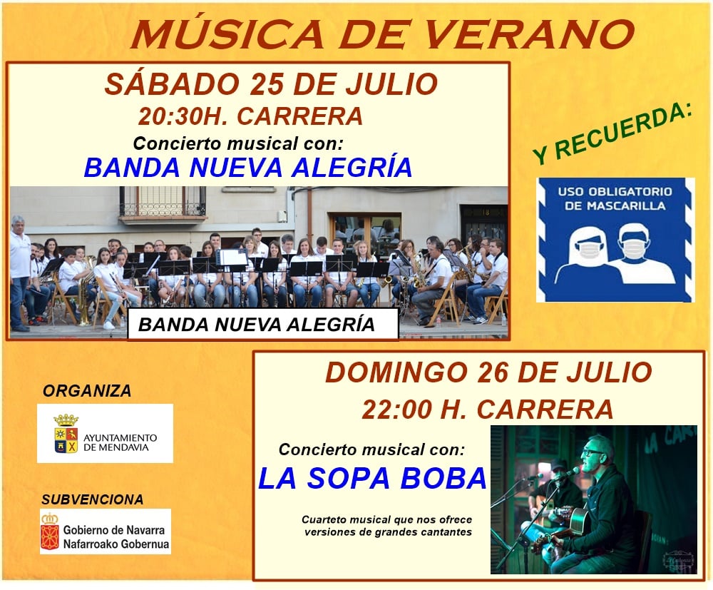 Concierto musical julio 2020 - Mendavia (Navarra)