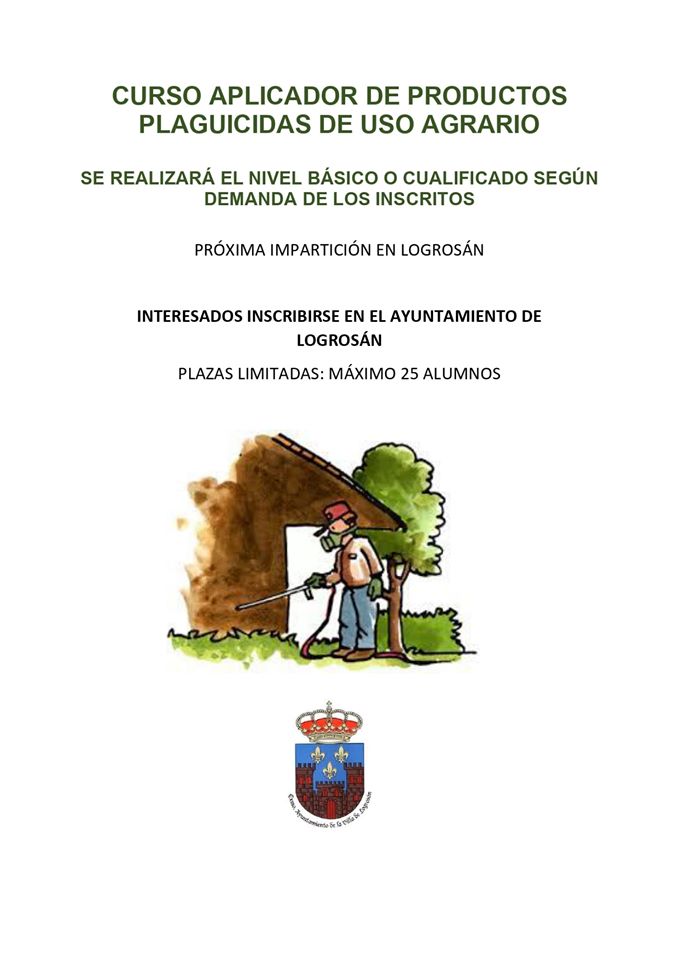 Curso de aplicador de productos plaguicidas 2020 - Logrosán (Cáceres)