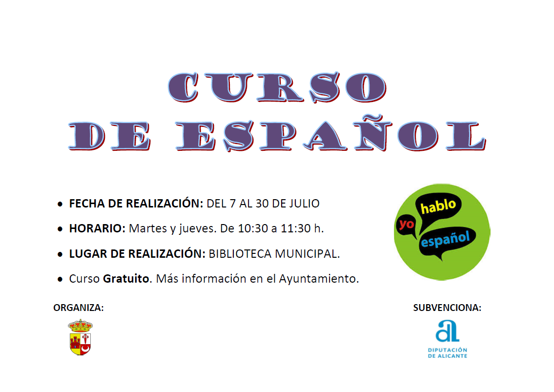 Curso de español (2020) - Murla (Alicante)