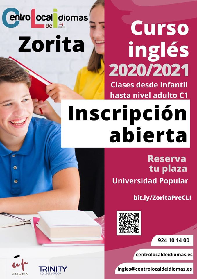Curso de inglés 2020-2021 - Zorita (Cáceres)