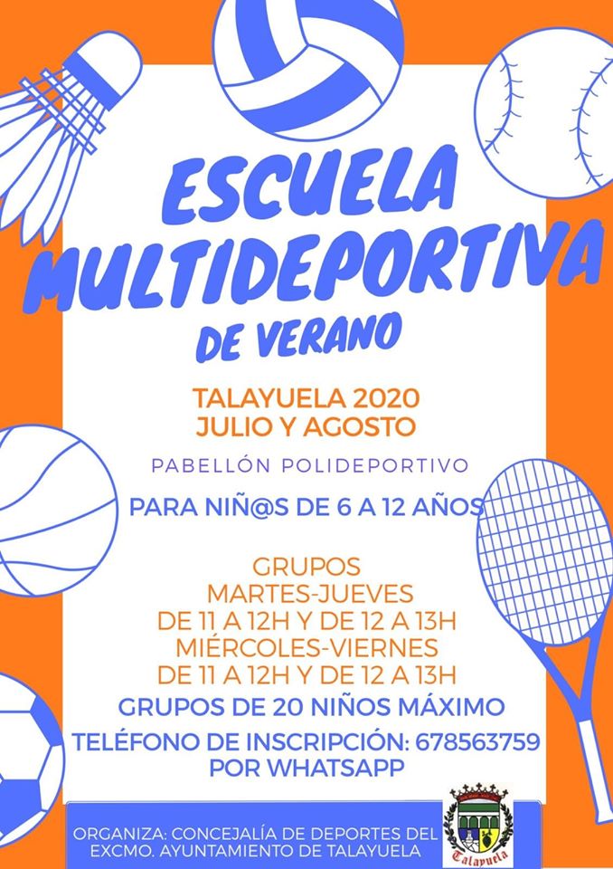 Escuela multideportiva de verano 2020 - Talayuela (Cáceres)