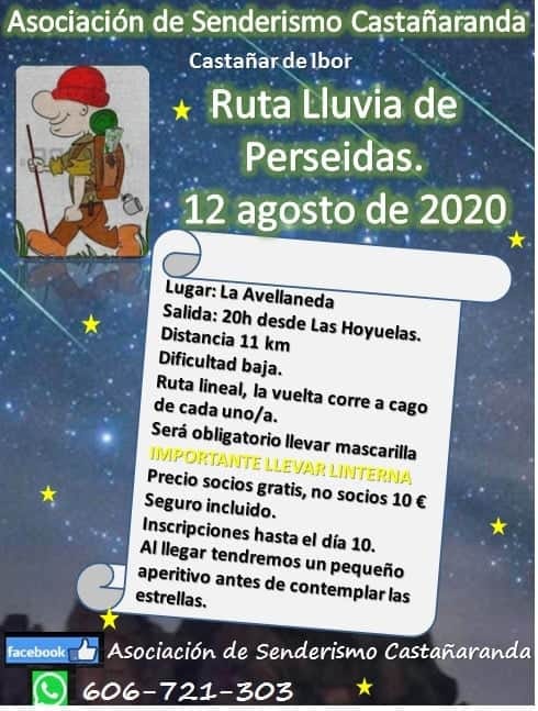 Ruta Lluvia de perseidas 2020 - Castañar de Ibor (Cáceres)