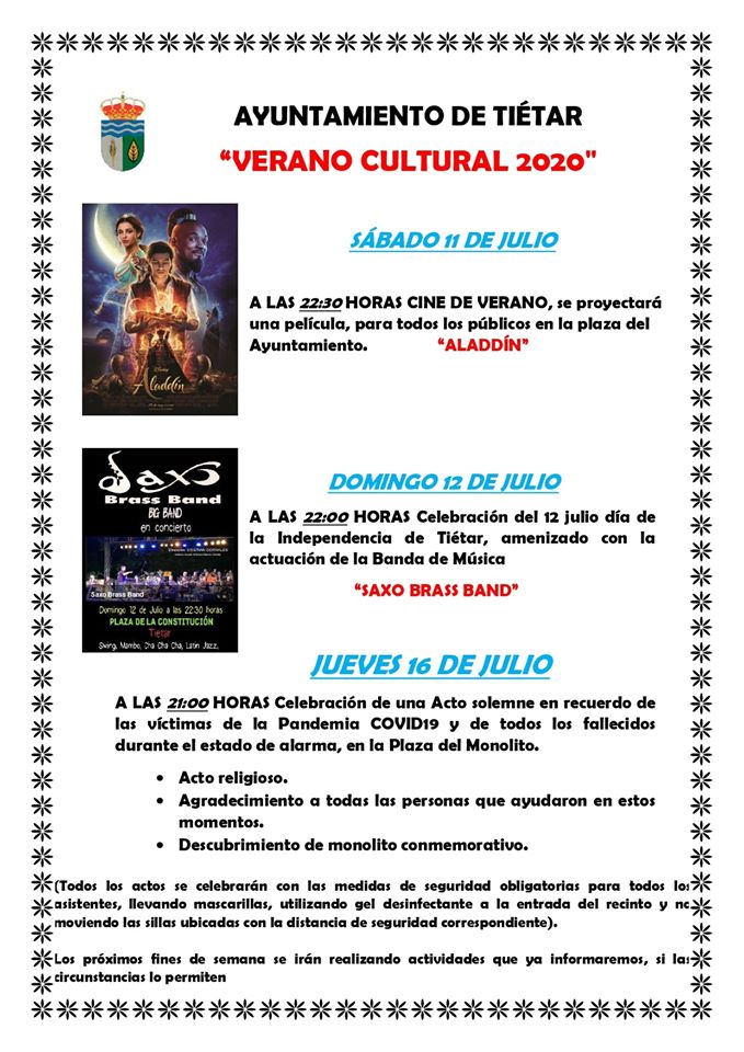 Verano cultural 2020 - Tiétar (Cáceres)