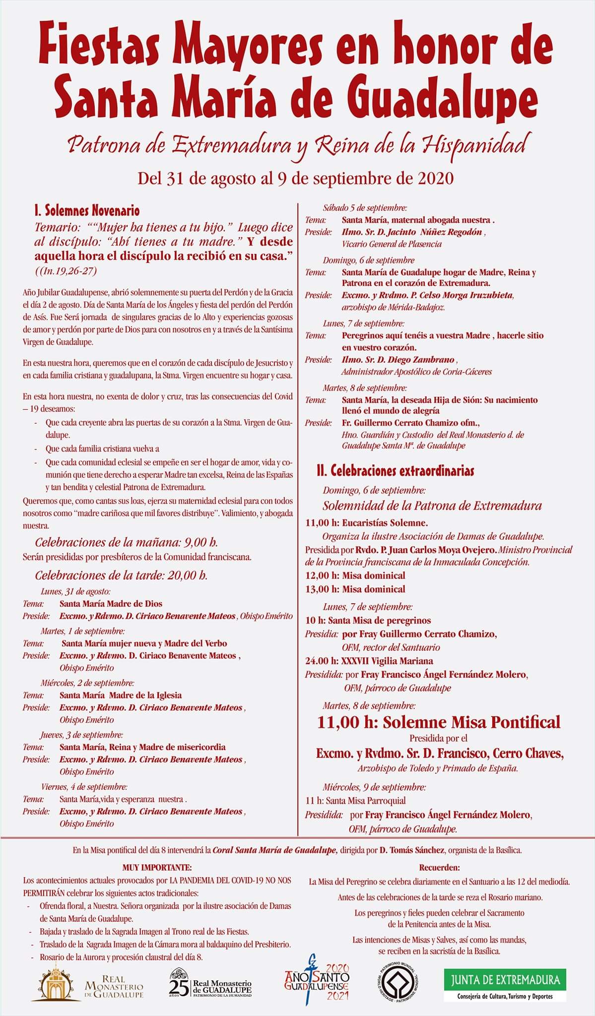 Fiestas mayores en honor de Santa María de Guadalupe (2020) - Guadalupe (Cáceres) 2