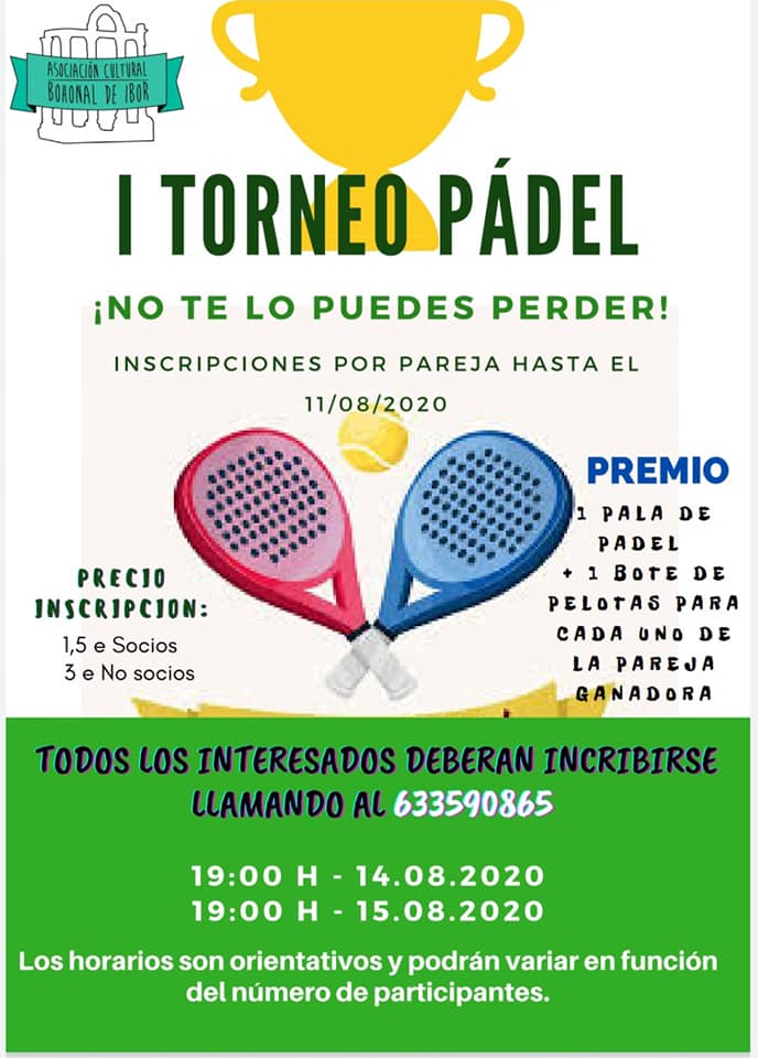 I torneo de pádel - Bohonal de Ibor (Cáceres)