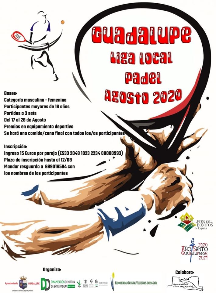 Liga local de pádel agosto 2020 - Guadalupe (Cáceres)