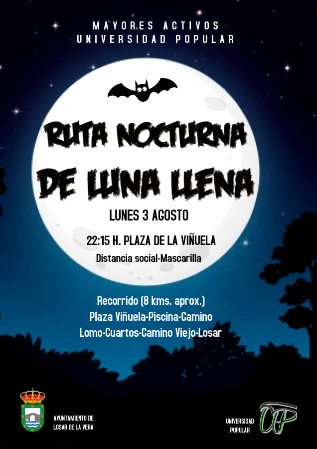Ruta nocturna de luna llena 2020 - Losar de la Vera (Cáceres)