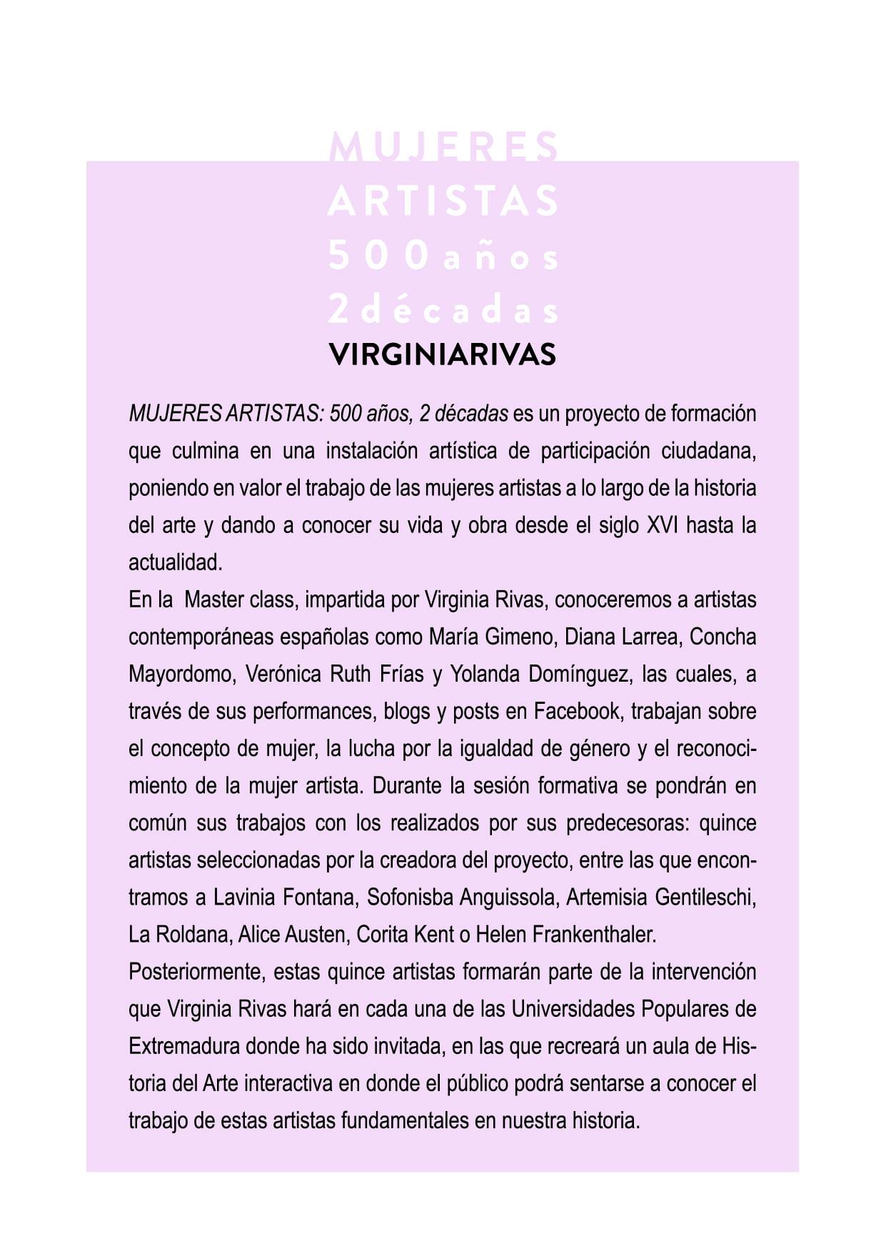Mujeres artistas (2020) - Villanueva de la Vera (Cáceres) 2