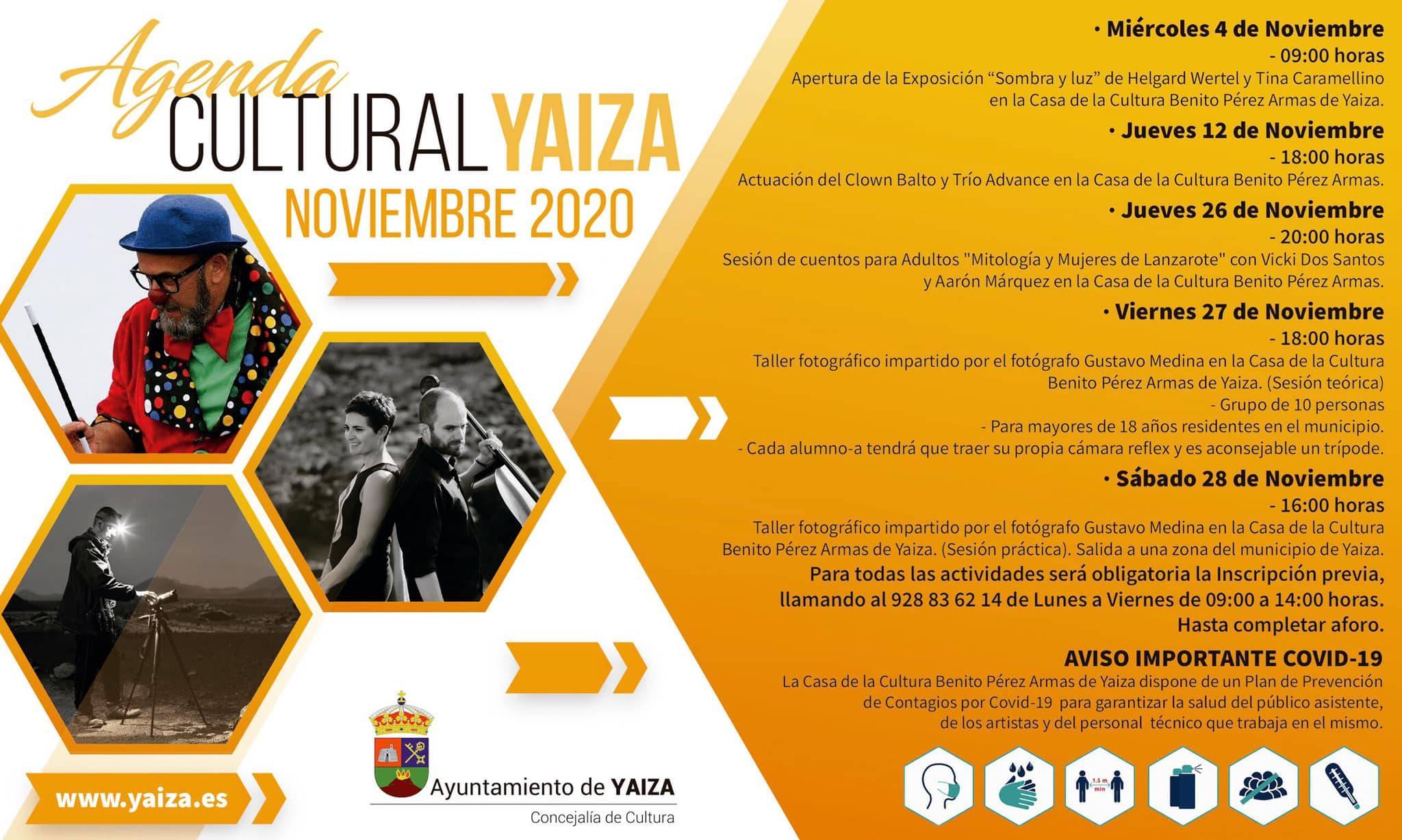Agenda cultural (noviembre 2020) - Yaiza (Las Palmas)