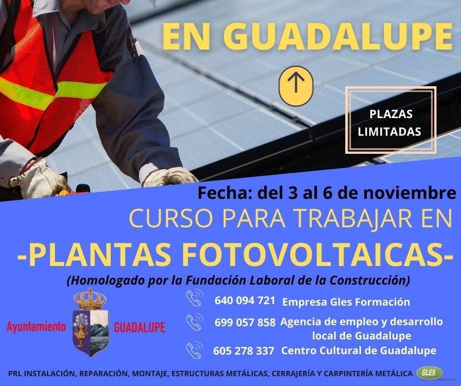 Curso de plantas fotovoltaicas (2020) - Guadalupe (Cáceres)