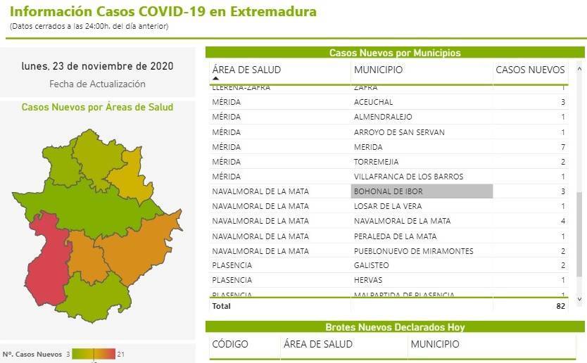 31 nuevos casos positivos de COVID-19 (noviembre 2020) - Bohonal de Ibor (Cáceres) 2