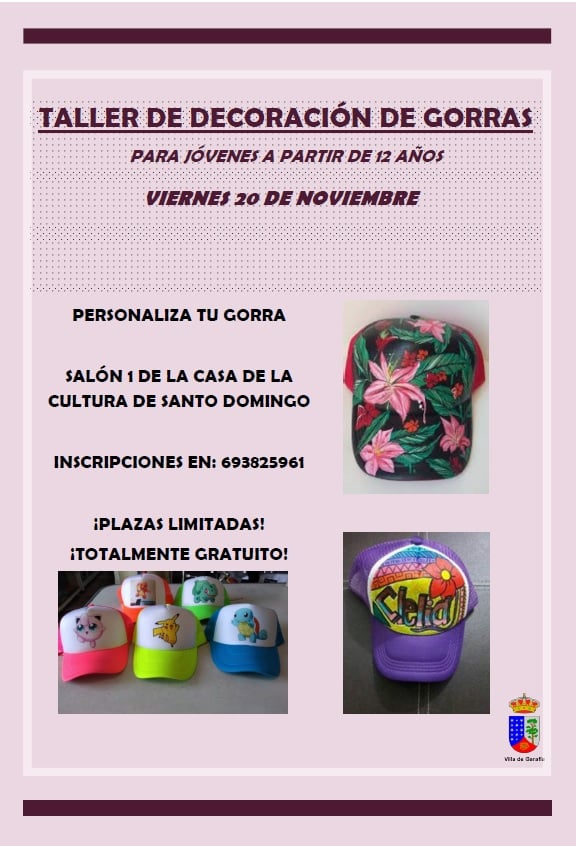 Taller de decoración de gorras (2020) - Garafía (Santa Cruz de Tenerife)