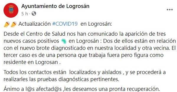 5 nuevos casos positivos de COVID-19 (diciembre 2020) - Logrosán (Cáceres) 2
