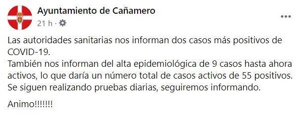 6 nuevos casos positivos y 12 altas de COVID-19 (diciembre 2020) - Cañamero (Cáceres) 1